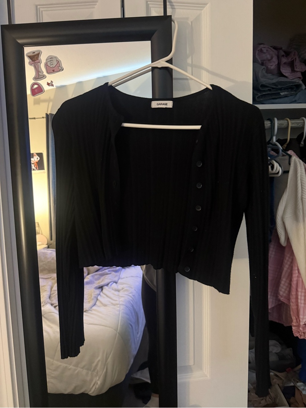 Garage Black Knit Top with Branded Tag